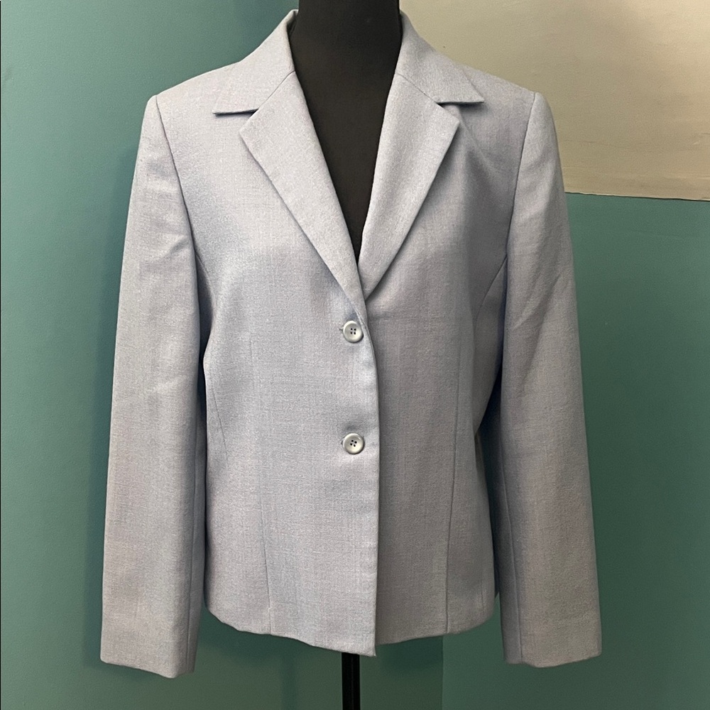 Vintage Pendleton Light Blue Wool Blazer Size 12